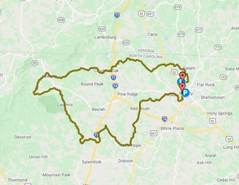 Lowgap-Mount Airy map